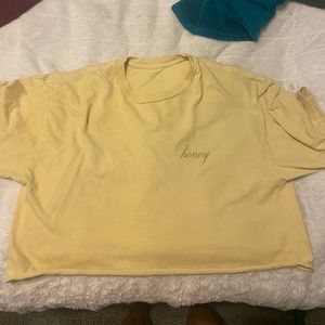Yellow Brandy Melville crop top